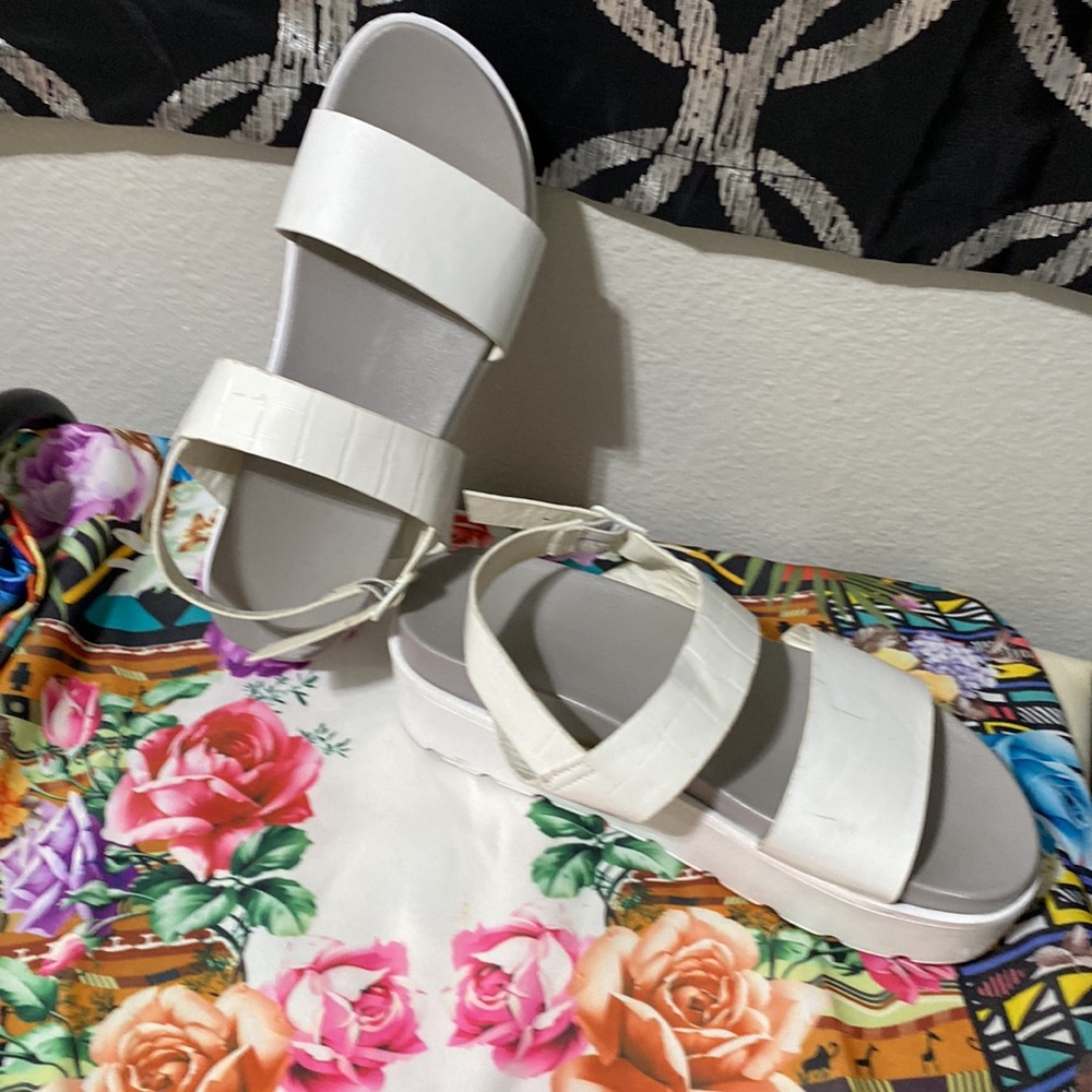 White Platform Sandals - Picture 7 of 7